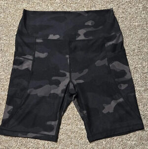 Camouflage biker shorts